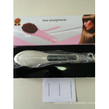 Preço de fábrica Hair Tool Brush Hair Straightener Comb Digital LCD Beautiful Star Hair Straightener Brush